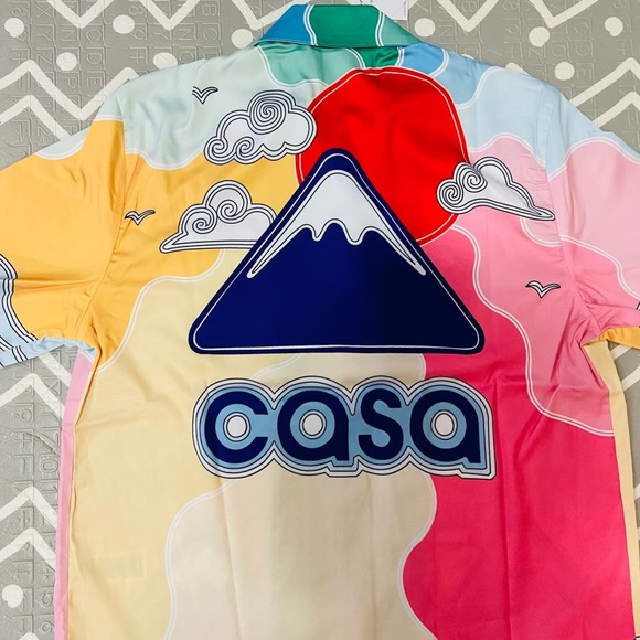 Casablanca graphic floral silk shirt made in Italy - Picture 6 of 8